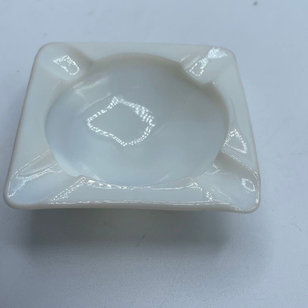 Vintage milkglass ashtray Midcentury